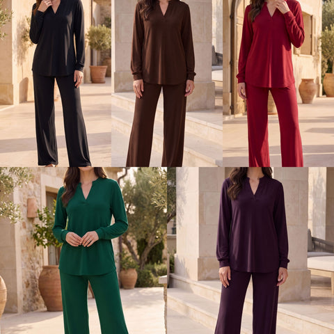 2 Piece Flowy Pant/3/4 Sleeve Top Set