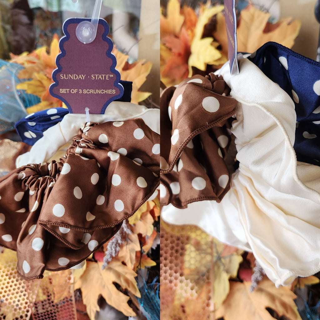 Oversized Polka Dot Hair Scrunchies