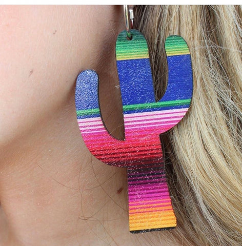 Cactus/Serape Earrings